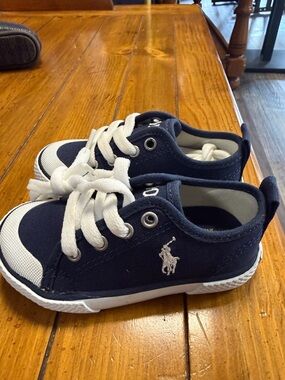 Polo by Ralph Lauren Toddler Navy and White Canvas Sneakers